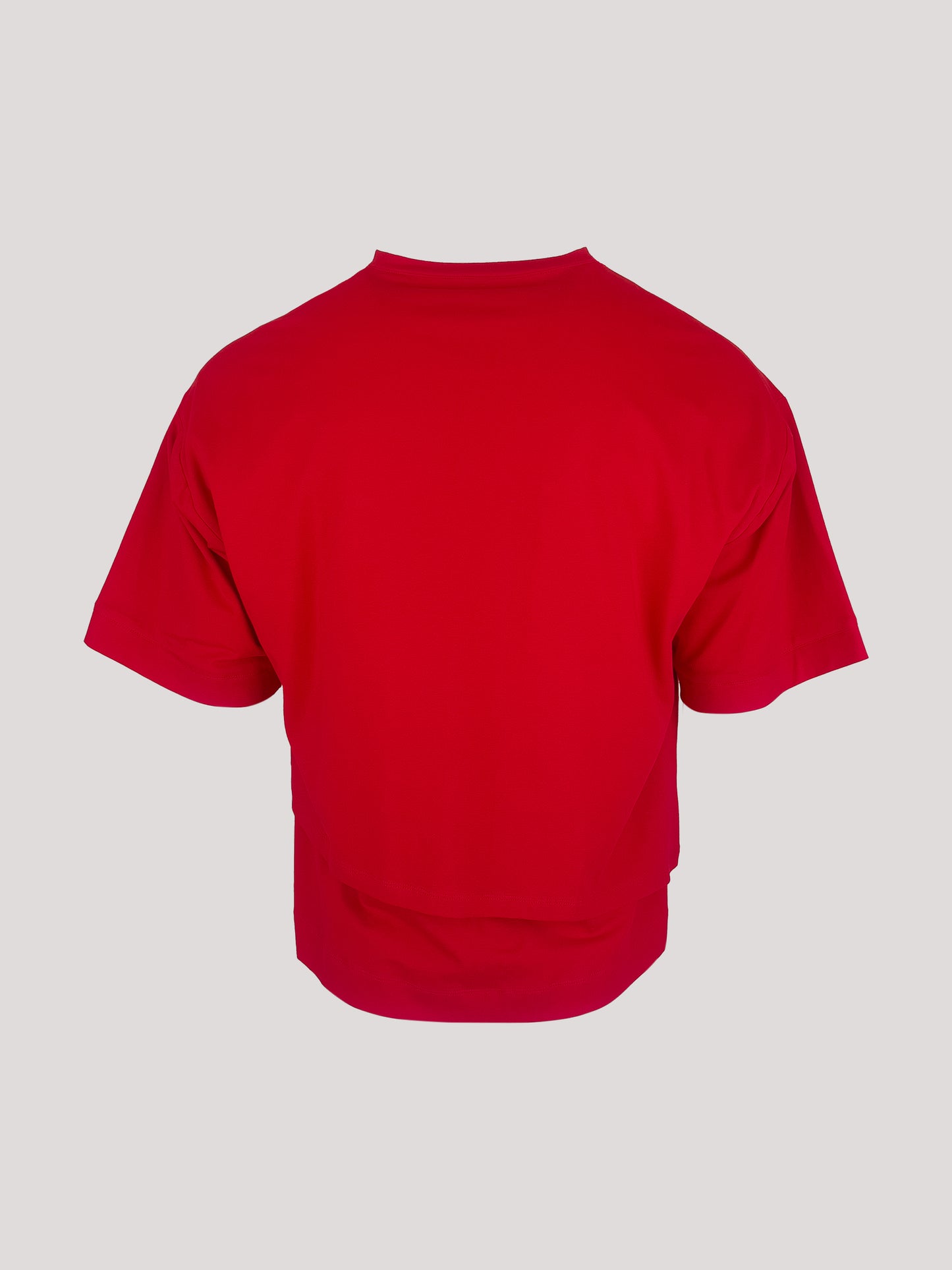 Dual Layer Cropped T-Shirt - Rosso